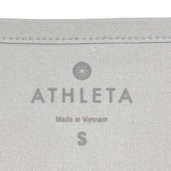 Womens Athleta Size Small Gray/White Zoe Sport Drawstring Waist Sleeveless Dress - Picture 6 of 9